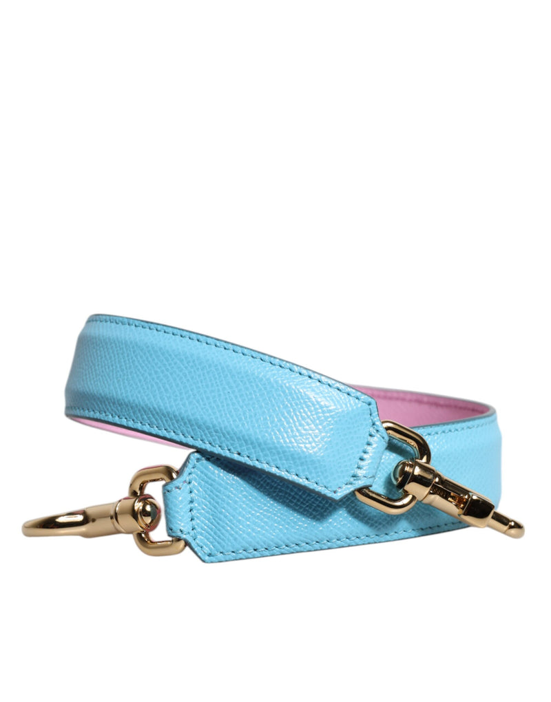 Dolce & Gabbana Pink Blue Leather Handle Bag with Shoulder Strap