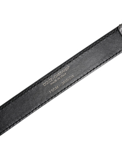 Dolce & Gabbana zilveren metalen tailleband met gegraveerd logo