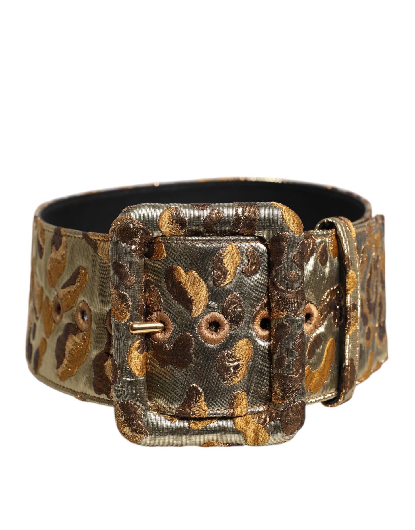 Dolce & Gabbana gouden gevlekte jacquardstof brede tailleriem