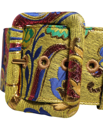 Ceinture large en jacquard floral multicolore Dolce & Gabbana