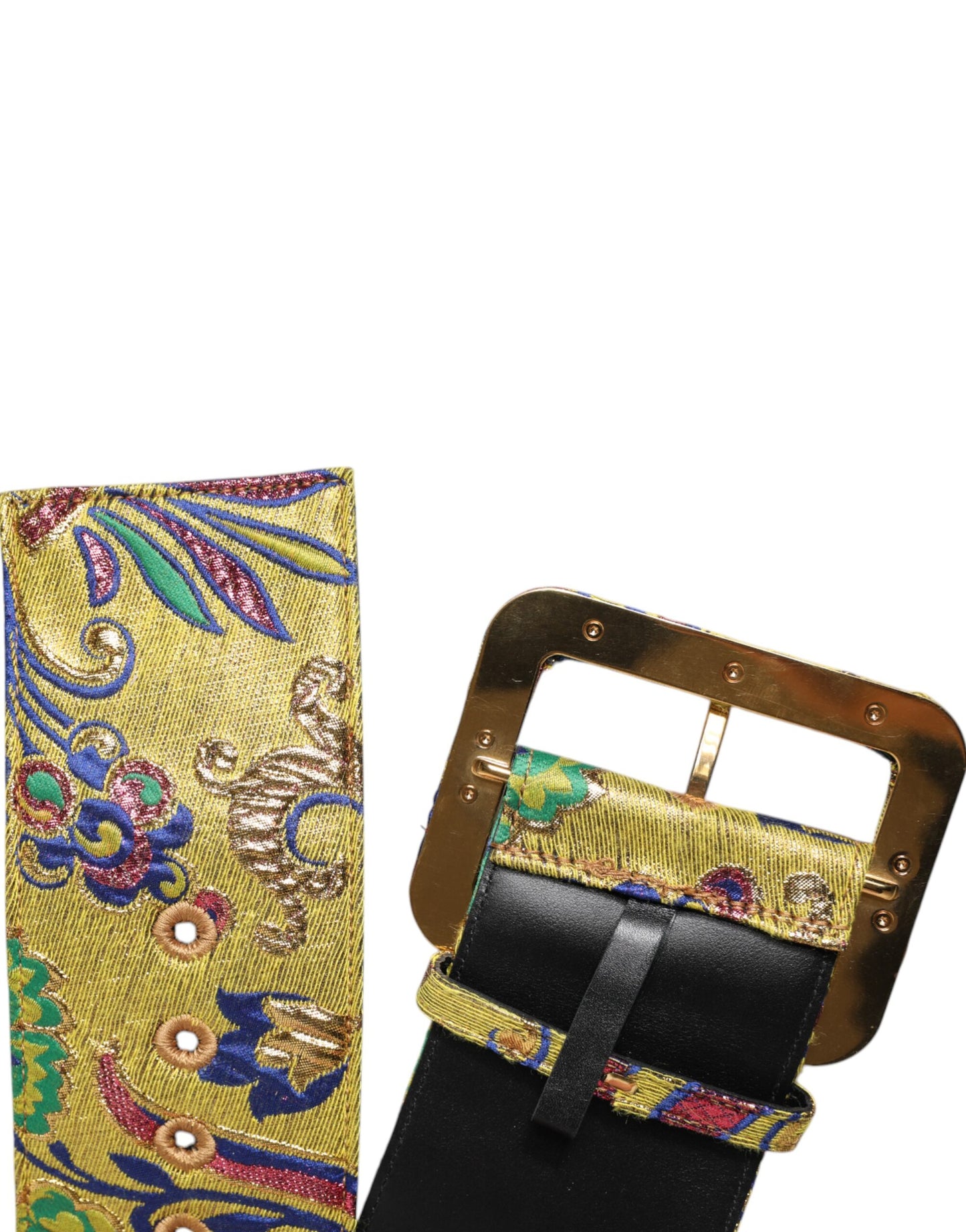 Ceinture large en jacquard floral multicolore Dolce & Gabbana