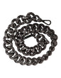 Dolce & Gabbana Black Chain Logo Engraved Bag Shoulder Strap