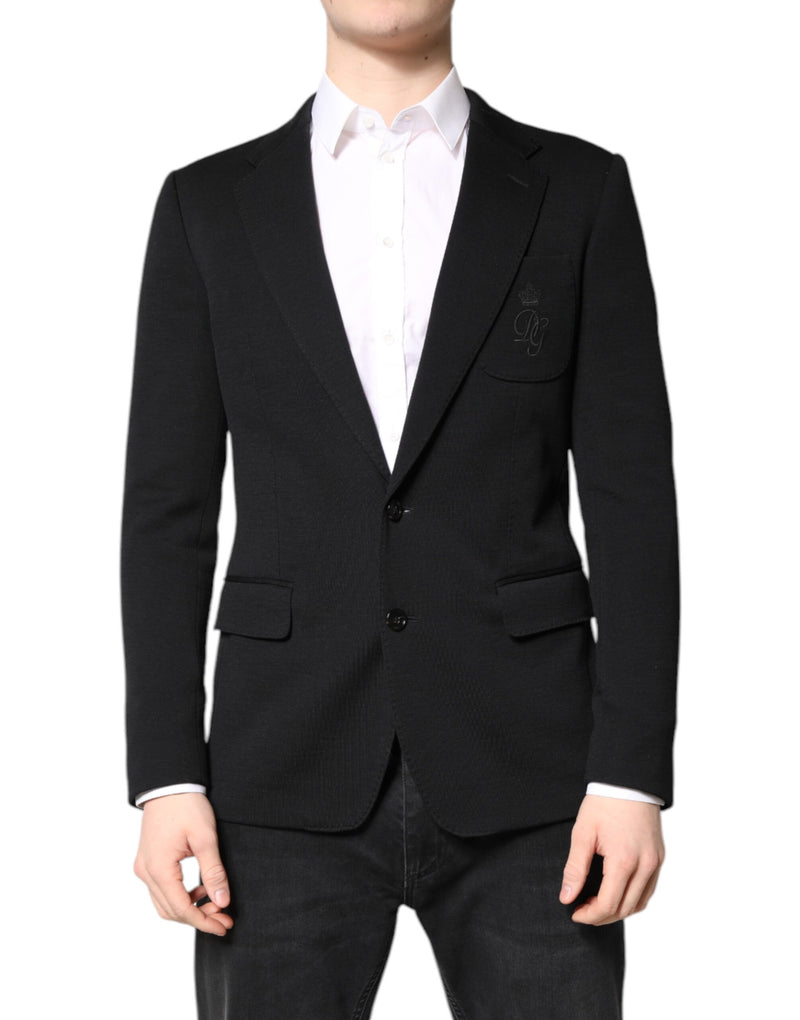 Dolce &amp; Gabbana zwarte wollen slim fit blazerjas/pakjas