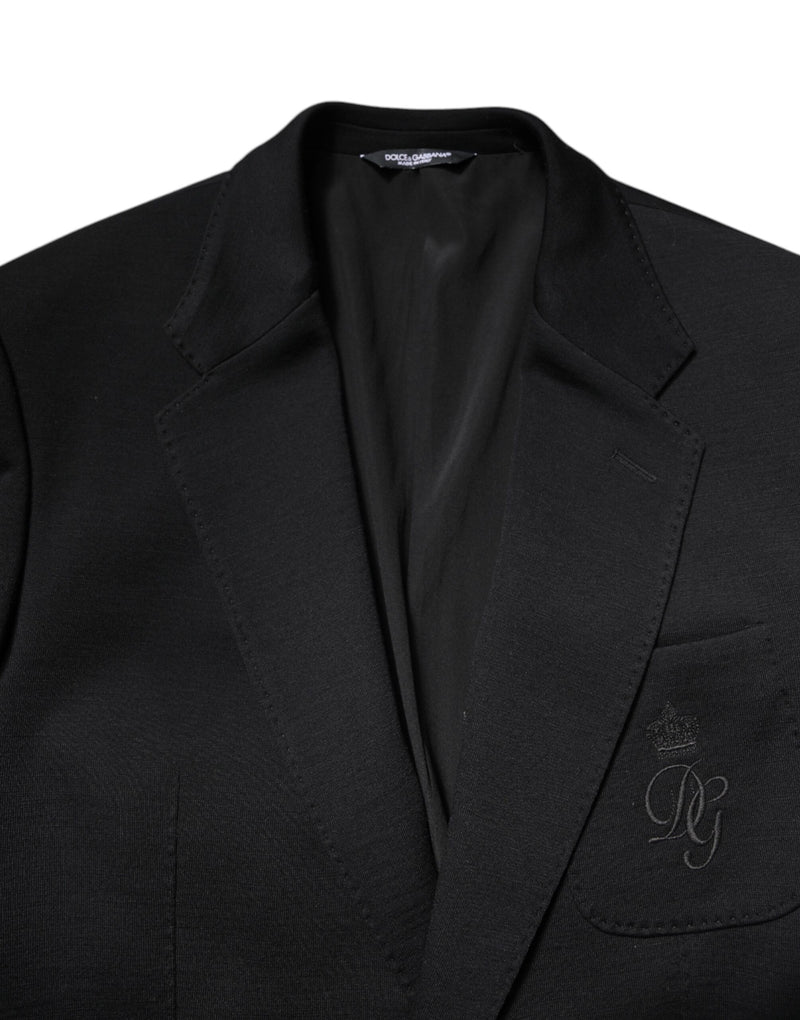 Dolce &amp; Gabbana zwarte wollen slim fit blazerjas/pakjas