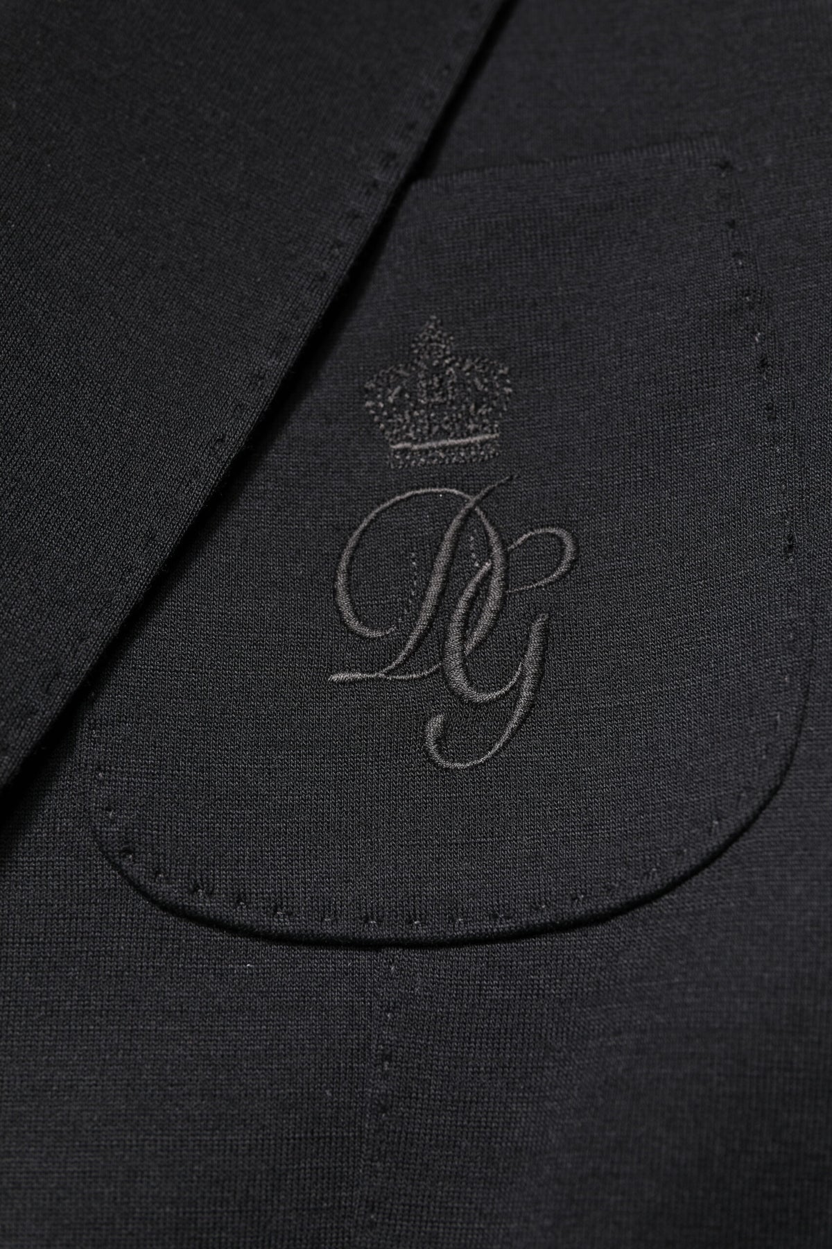 Dolce &amp; Gabbana, veste de costume, blazer, coupe slim, en laine noire.