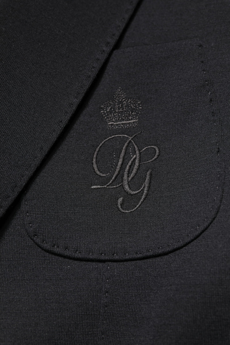 Dolce &amp; Gabbana zwarte wollen slim fit blazerjas/pakjas