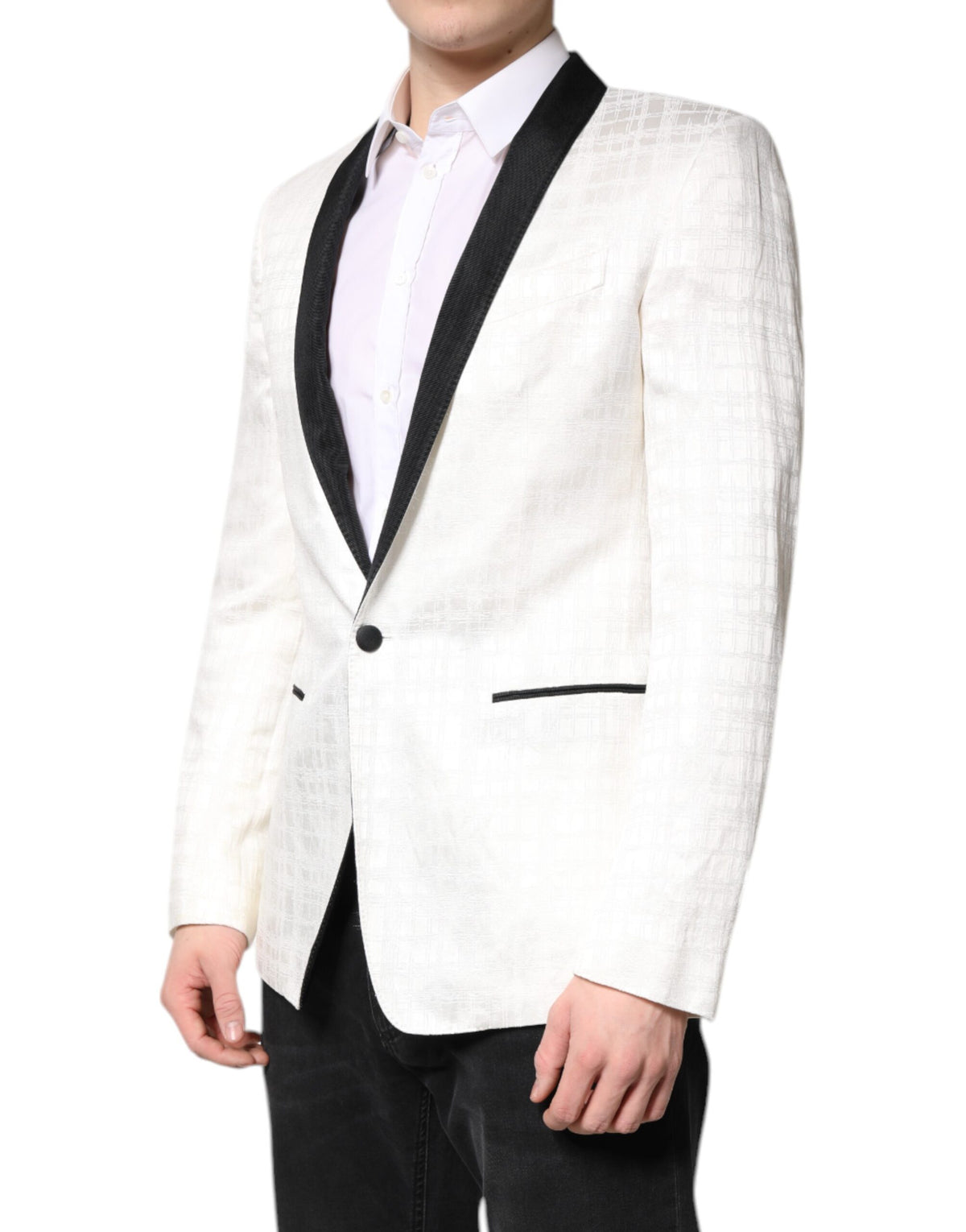 Dolce &amp; Gabbana Costume-blazer à simple boutonnage blanc et noir