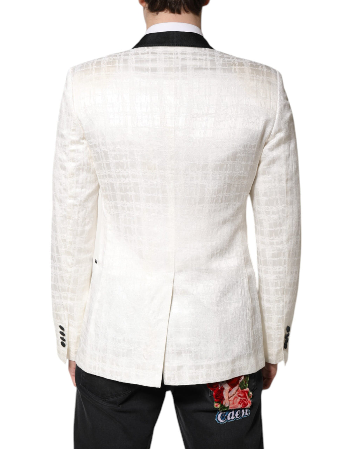 Dolce &amp; Gabbana Costume-blazer à simple boutonnage blanc et noir