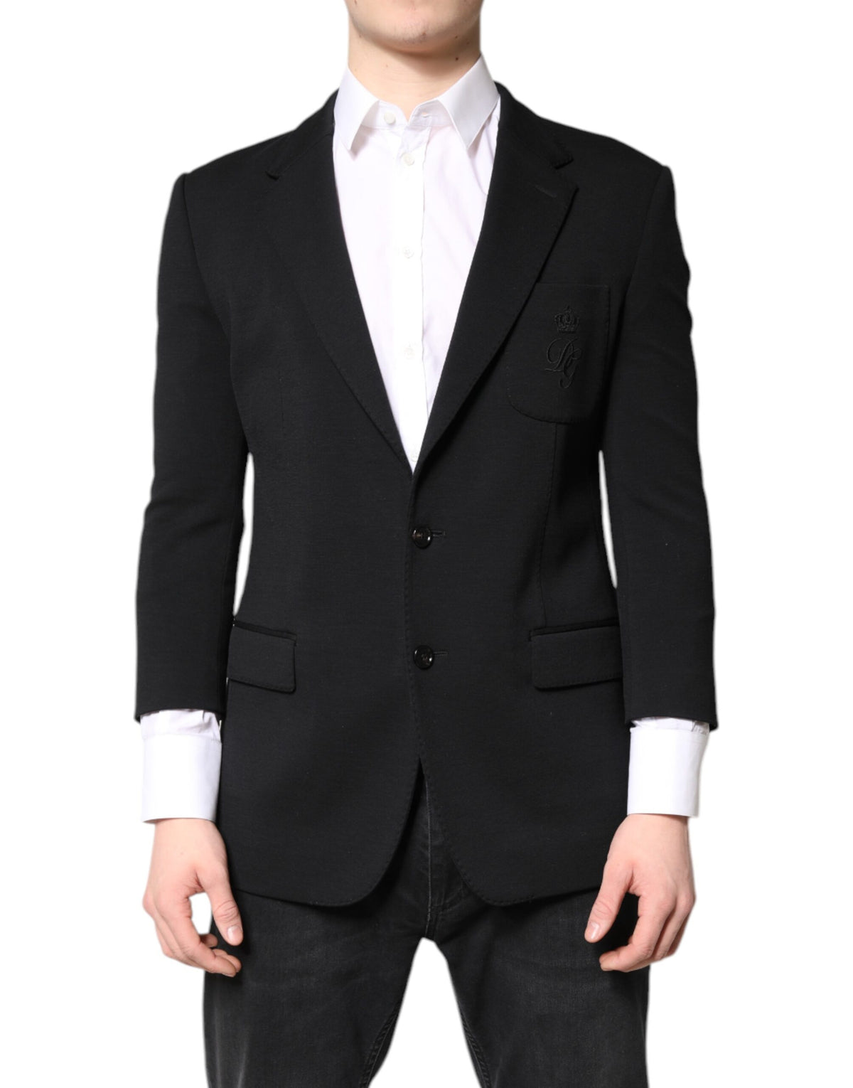 Dolce &amp; Gabbana - Costume-blazer noir à simple boutonnage pour homme