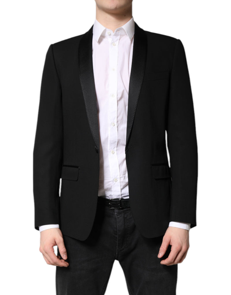 Dolce &amp; Gabbana Zwarte Enkellaags Herenjas MARTINI Blazer