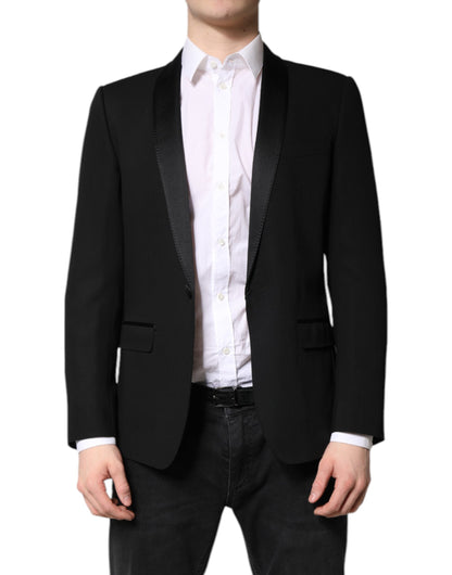 Dolce &amp; Gabbana Zwarte Enkellaags Herenjas MARTINI Blazer