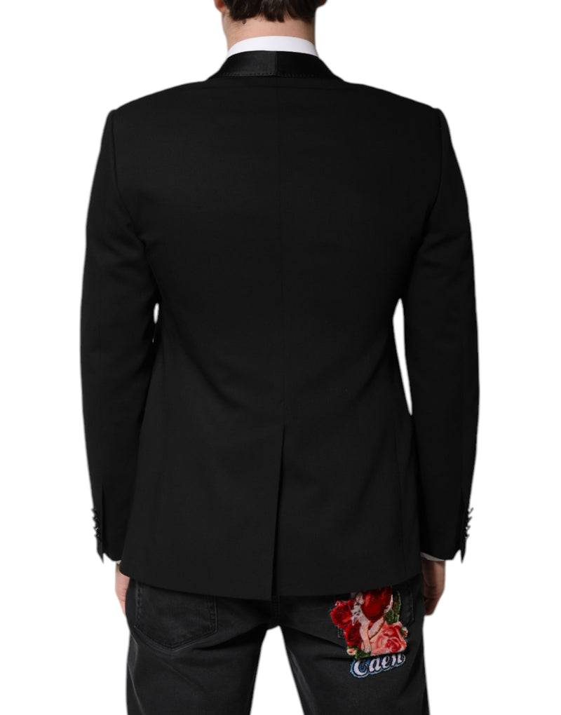 Dolce &amp; Gabbana Zwarte Enkellaags Herenjas MARTINI Blazer