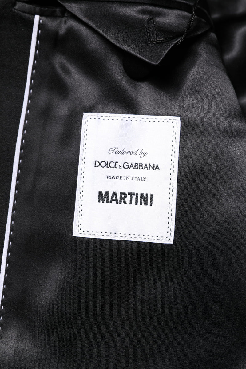 Dolce &amp; Gabbana Zwarte Enkellaags Herenjas MARTINI Blazer