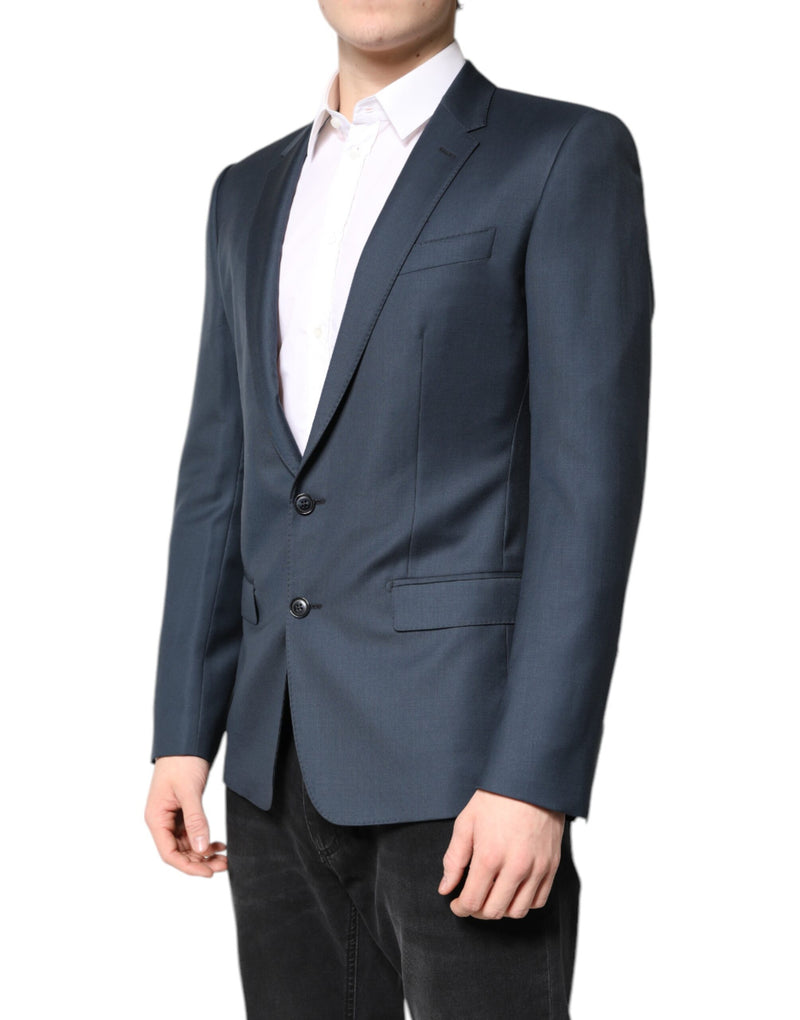 Dolce &amp; Gabbana Blauwe Enkellaags Jas voor Heren MARTINI Blazer