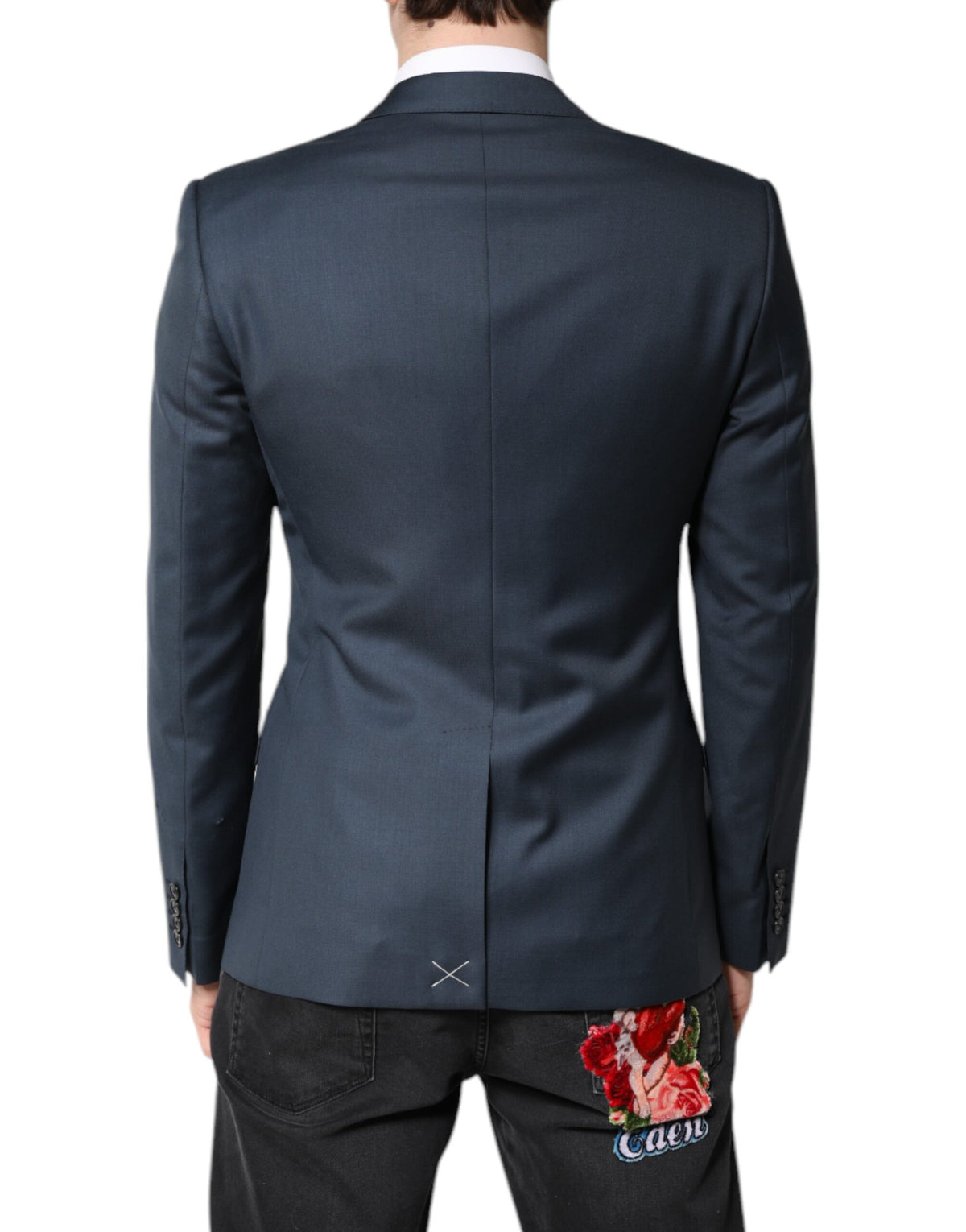 Dolce &amp; Gabbana, manteau homme bleu à simple boutonnage, veste MARTINI.