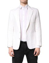 Dolce &amp; Gabbana, costume-blazer blanc à simple boutonnage pour homme.