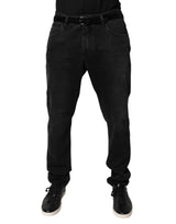 Jean slim en coton noir pour homme de Dolce &amp; Gabbana