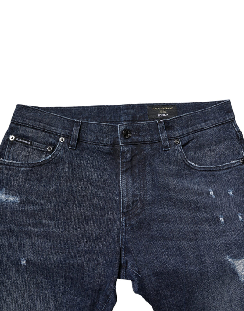 Jean skinny en coton stretch bleu pour homme de Dolce &amp; Gabbana