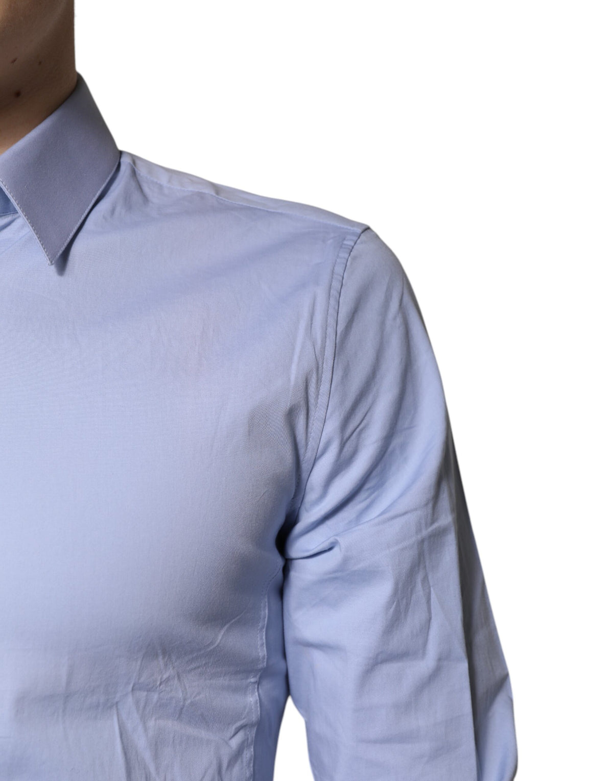 Chemise habillée SICILIA en coton bleu clair de Dolce &amp; Gabbana