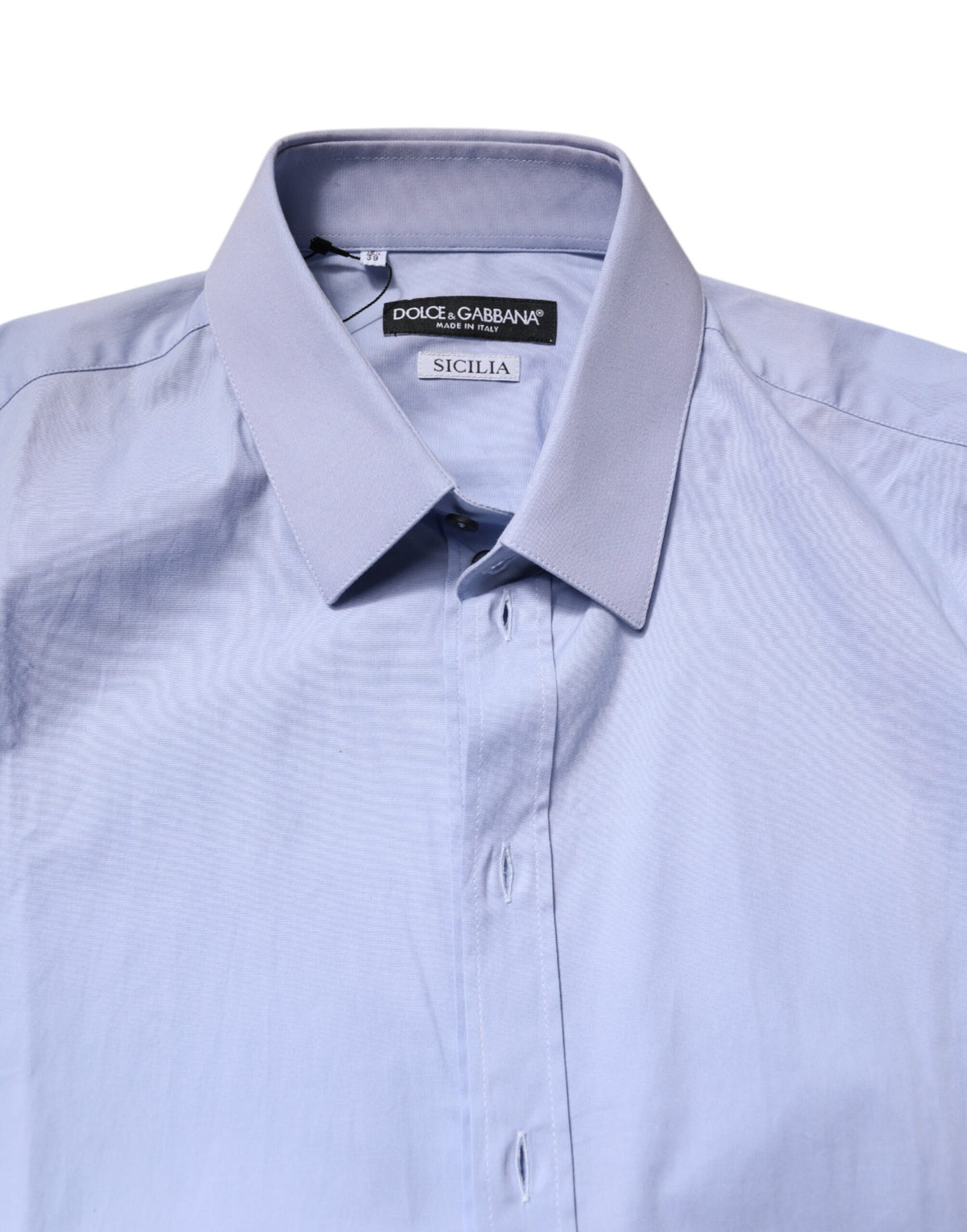 Chemise habillée SICILIA en coton bleu clair de Dolce &amp; Gabbana