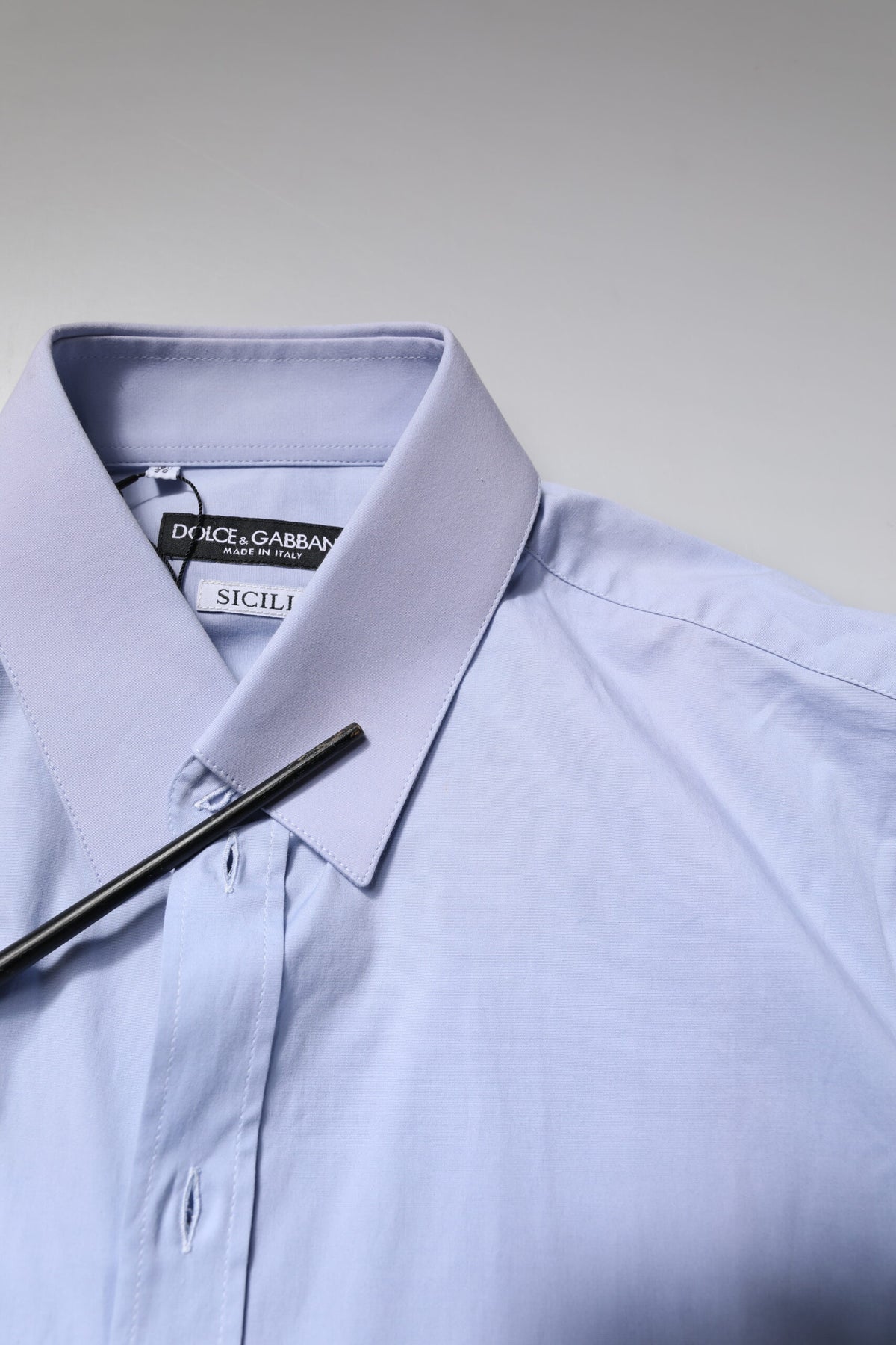Chemise habillée SICILIA en coton bleu clair de Dolce &amp; Gabbana