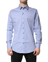 Chemise habillée SICILIA en coton bleu clair de Dolce &amp; Gabbana