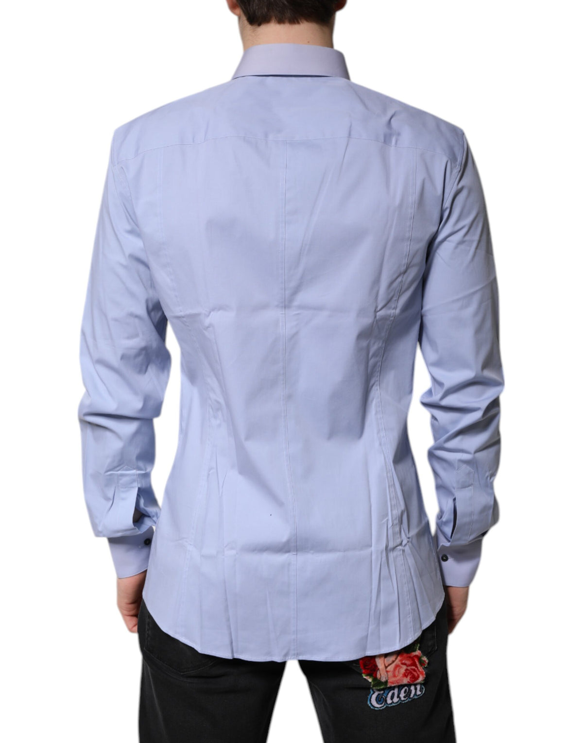 Chemise habillée SICILIA en coton bleu clair de Dolce &amp; Gabbana