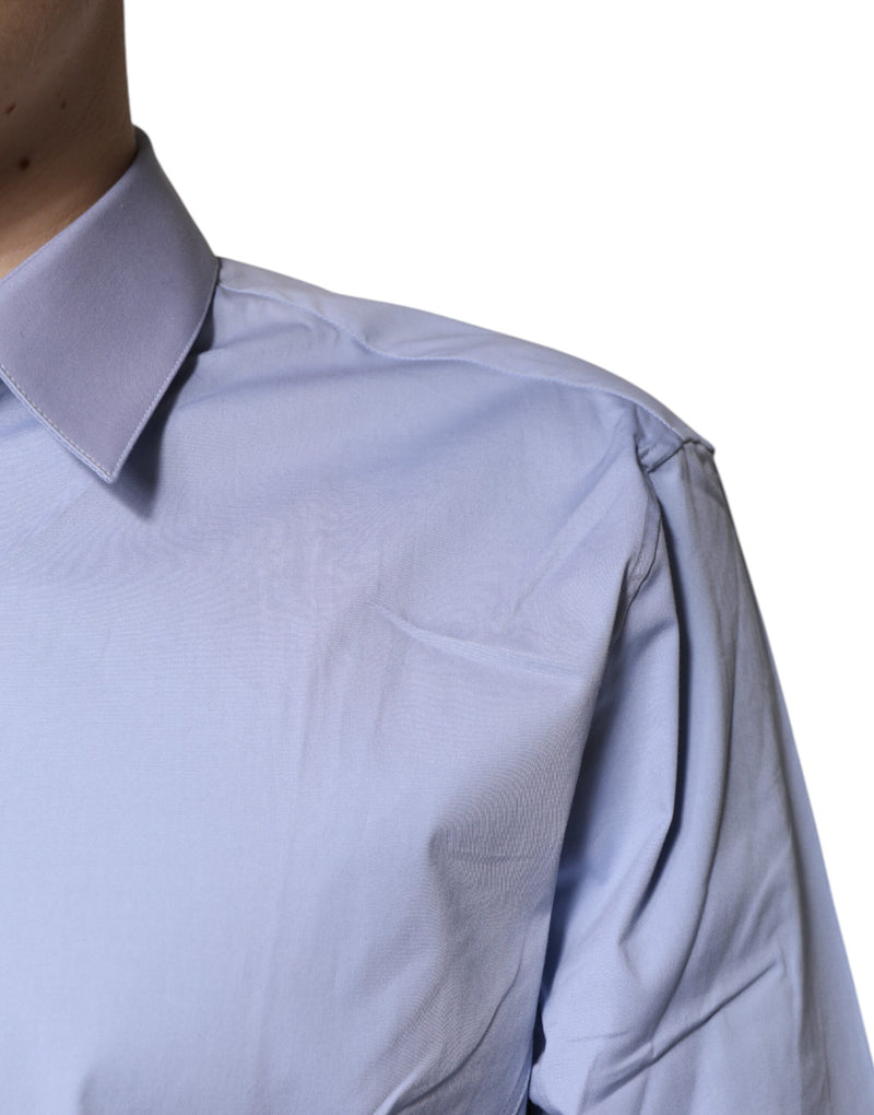 Chemise habillée SICILIA en coton bleu clair de Dolce &amp; Gabbana