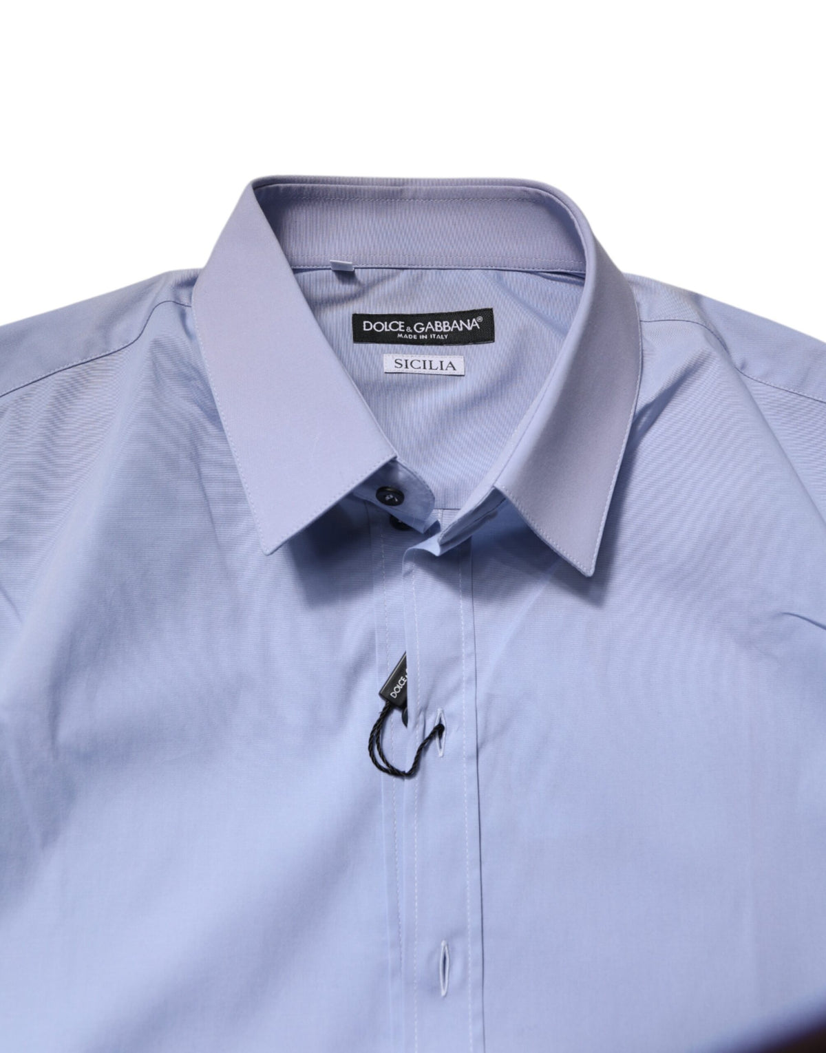 Chemise habillée SICILIA en coton bleu clair de Dolce &amp; Gabbana