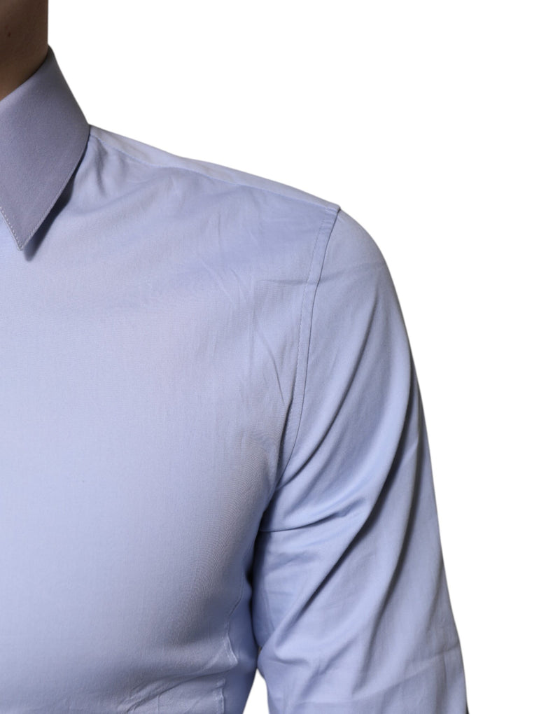 Chemise habillée SICILIA en coton bleu clair de Dolce &amp; Gabbana