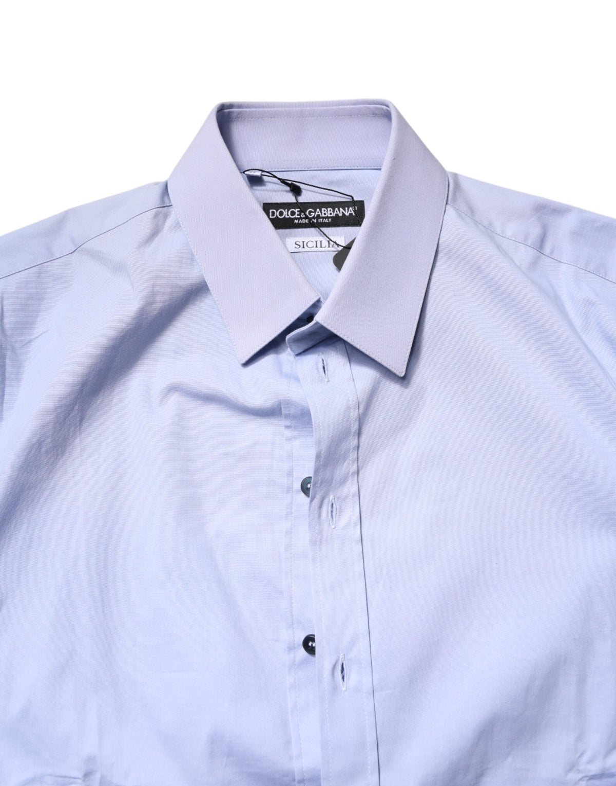 Chemise habillée SICILIA en coton bleu clair de Dolce &amp; Gabbana