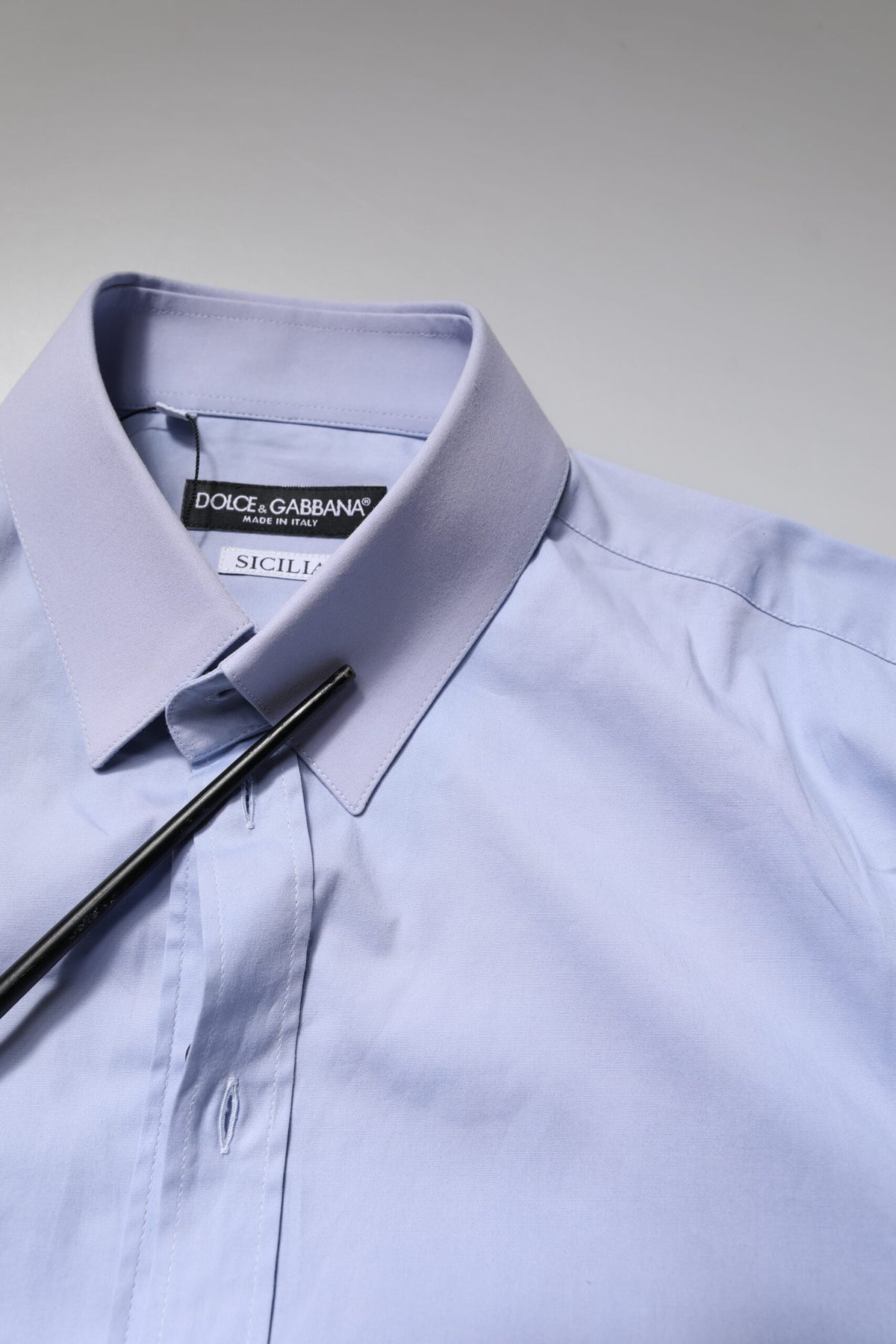 Chemise habillée SICILIA en coton bleu clair de Dolce &amp; Gabbana