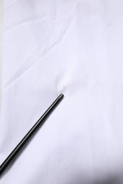 Dolce & Gabbana White Cotton Stretch GOLD Dress Formal Shirt