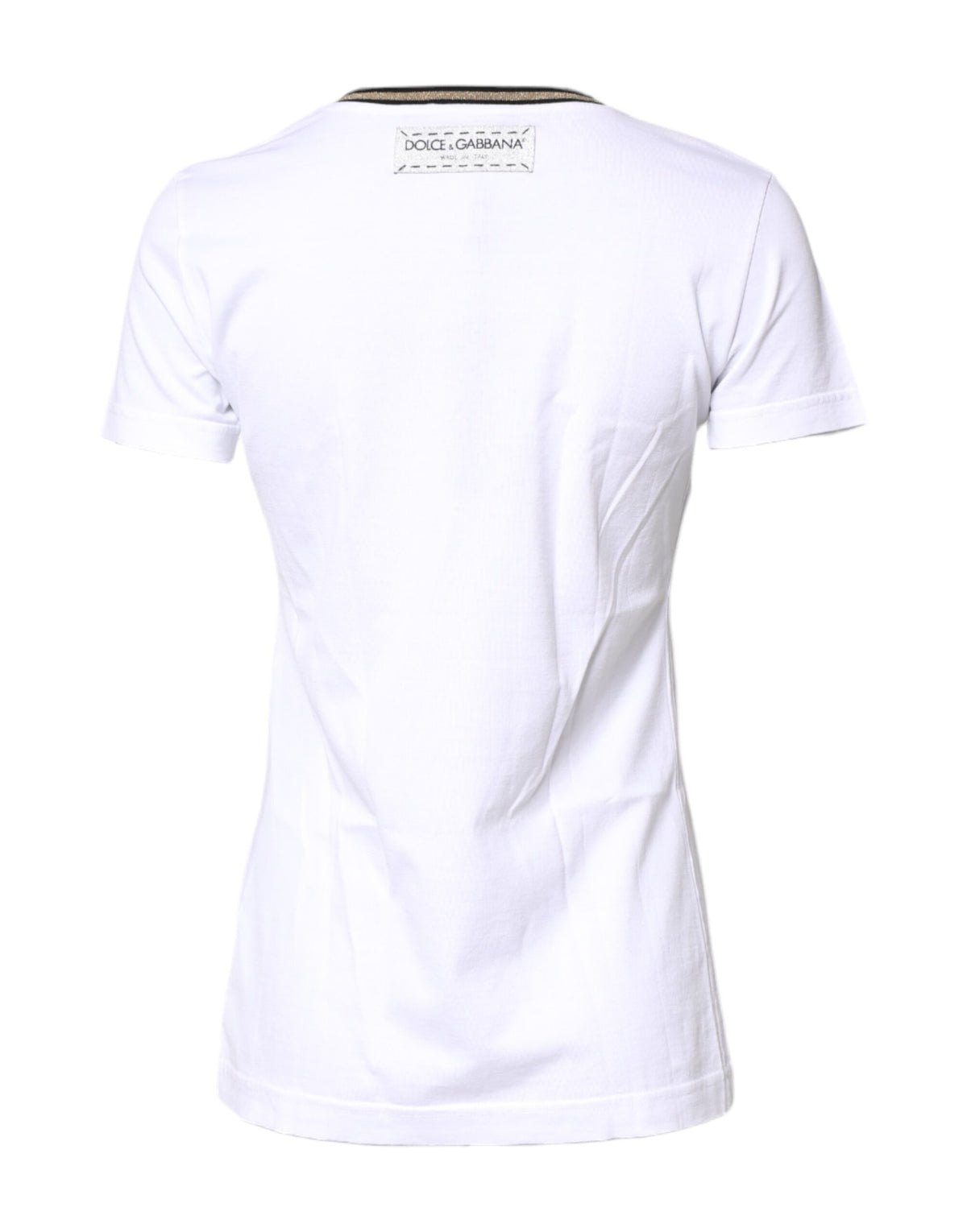 Dolce & Gabbana T-shirt en coton blanc à imprimé graphique