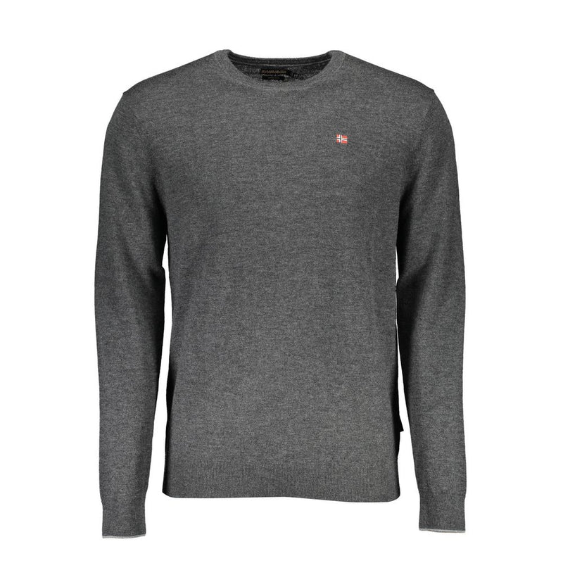 Napapijri Gray Wool Men Sweater