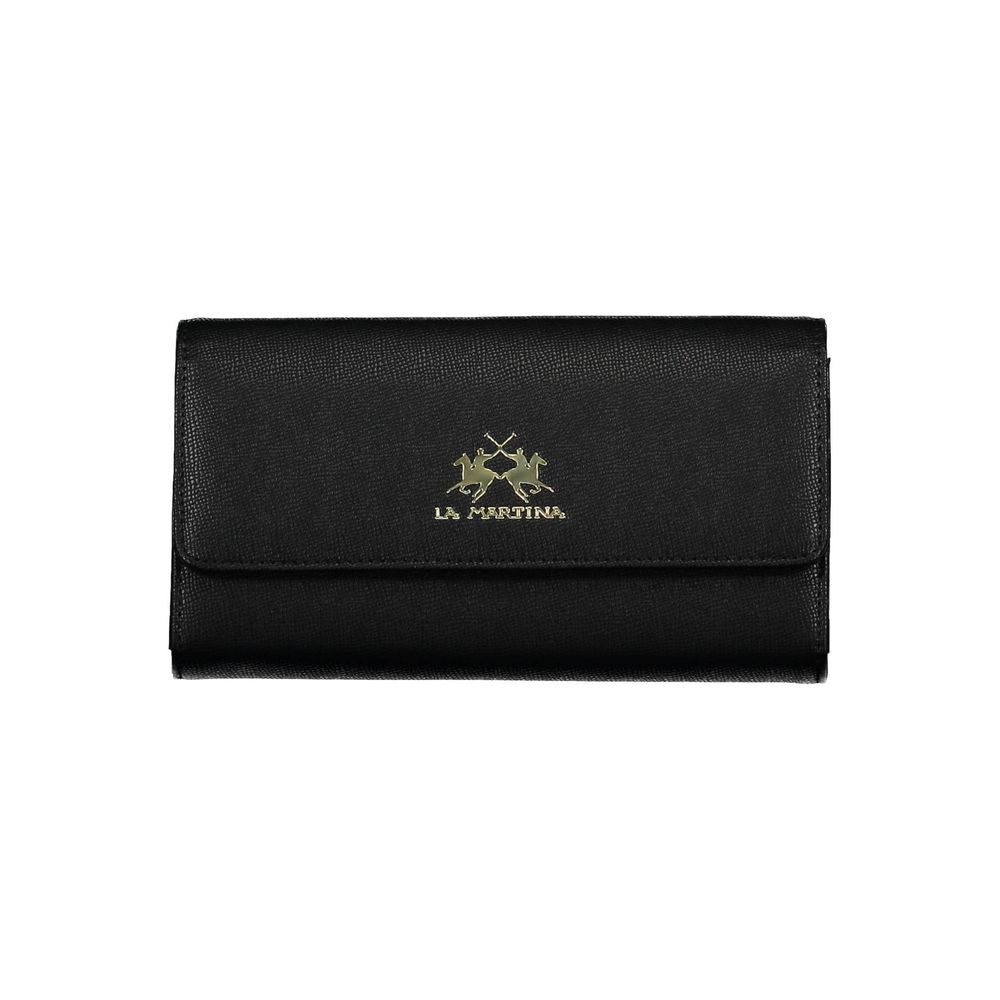La Martina Black Polyethylene Women's Wallet - Stylish & Functional