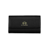 La Martina Black Polyethylene Women's Wallet - Stylish & Functional