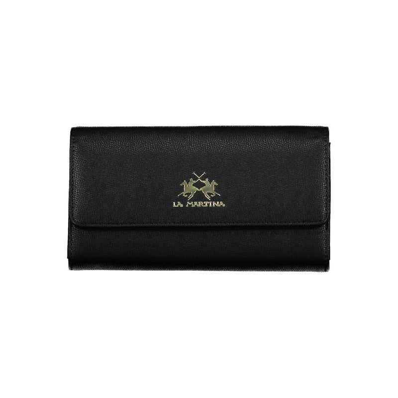 La Martina Black Polyethylene Women's Wallet - Style and Functionality