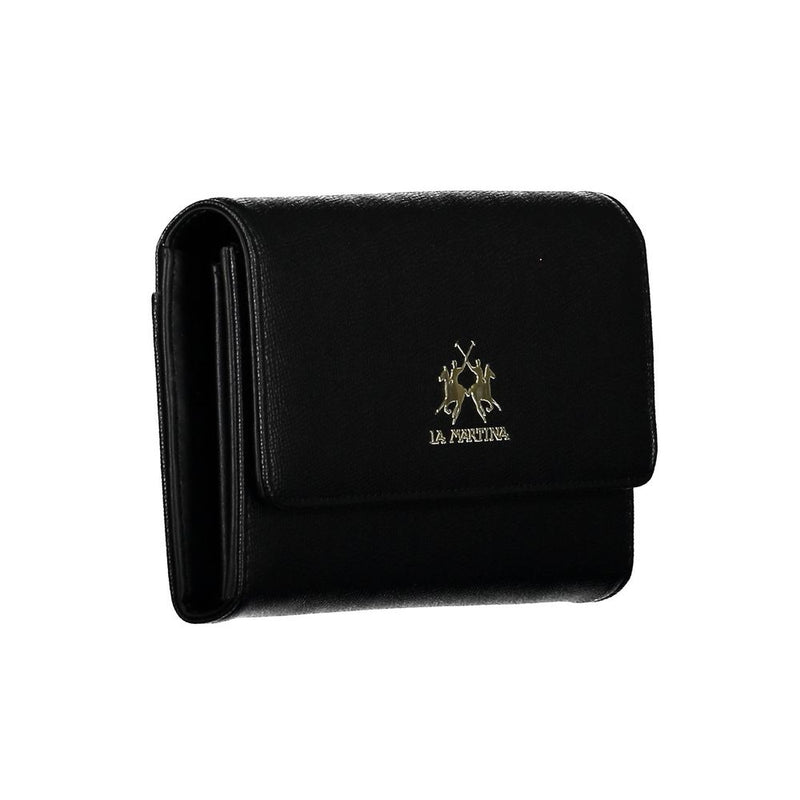 La Martina Black Polyethylene Women's Wallet - Style and Functionality