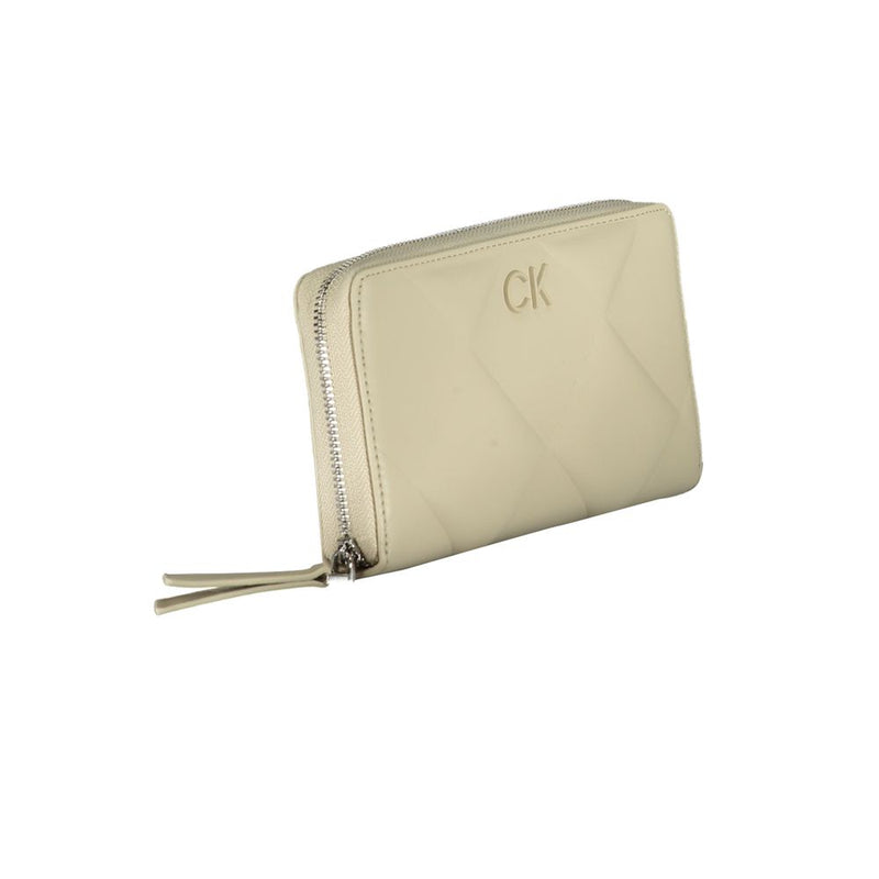 Calvin Klein Beige Polyester Wallet with RFID Protection