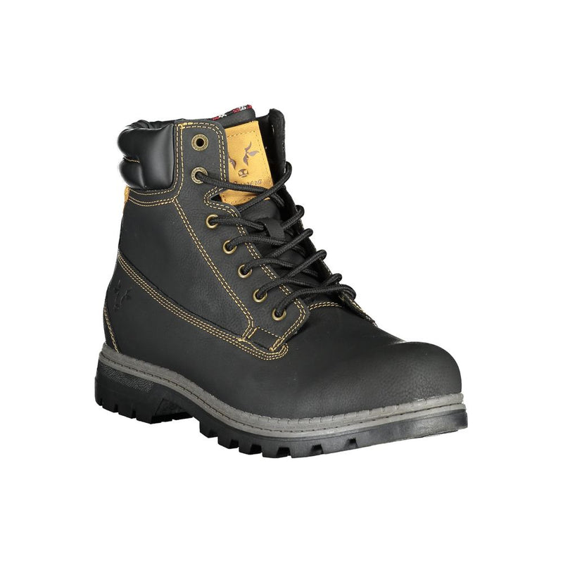 Carrera Black Polyester Men's Boot - Stylish and Durable Footwear