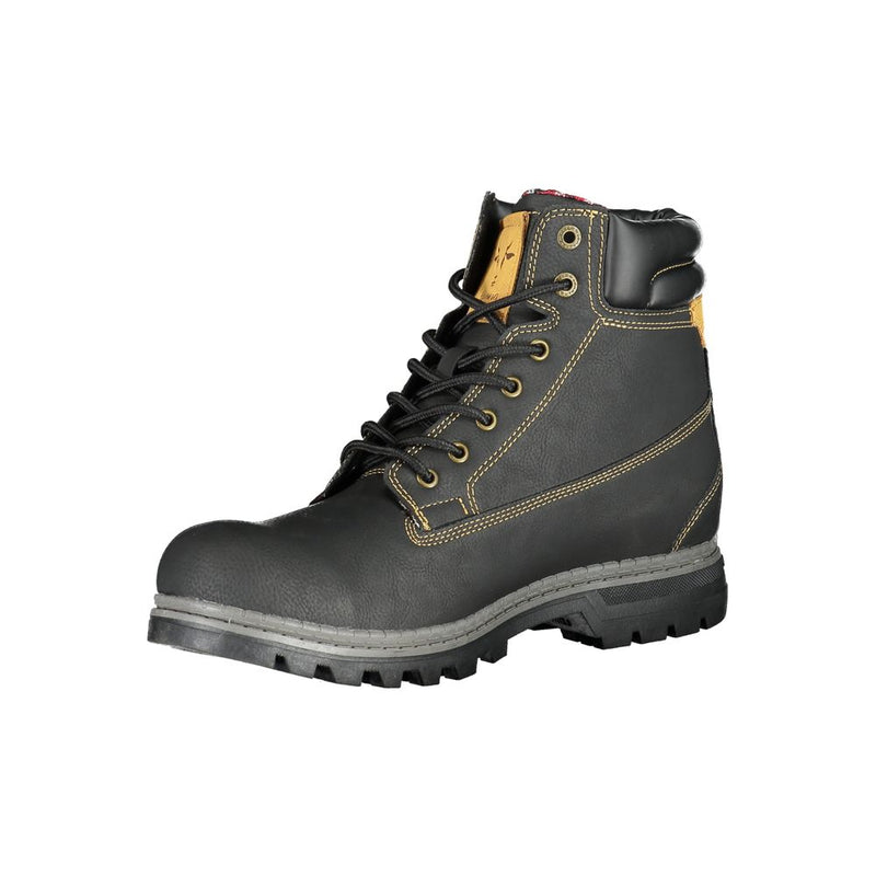 Carrera Black Polyester Men's Boot - Stylish and Durable Footwear