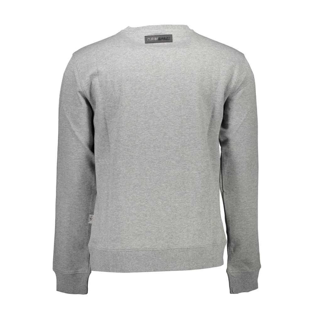Pull en coton gris pour homme Plein Sport