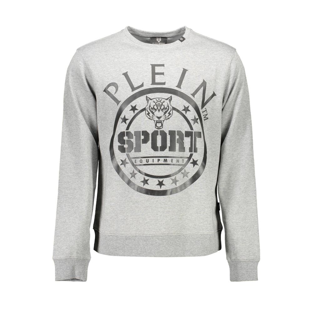 Pull en coton gris pour homme Plein Sport