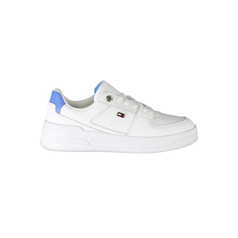Tommy Hilfiger White Polyester Sneaker - Élégance et Confort