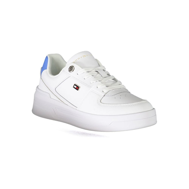 Tommy Hilfiger White Polyester Sneaker - Élégance et Confort