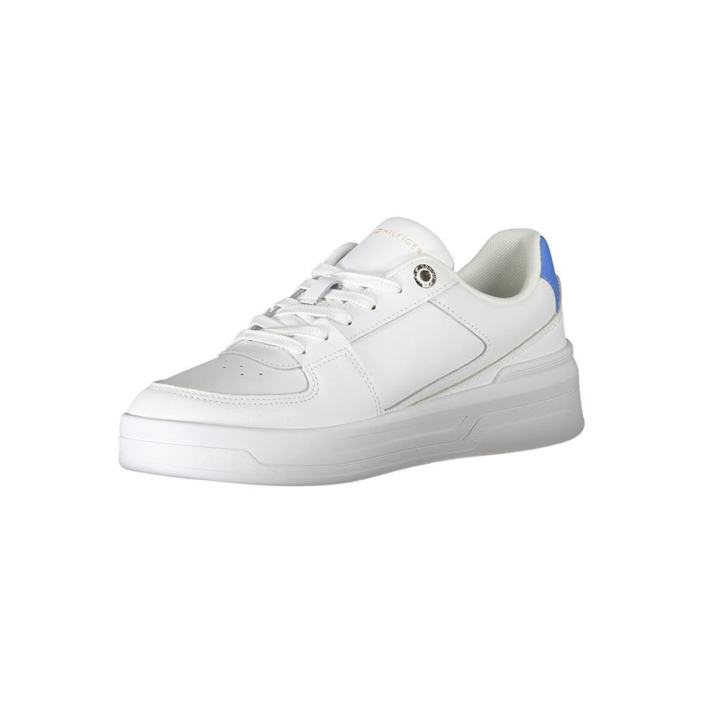Tommy Hilfiger White Polyester Sneaker - Stylish & Comfortable