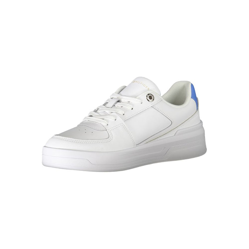 Tommy Hilfiger White Polyester Sneaker - Élégance et Confort