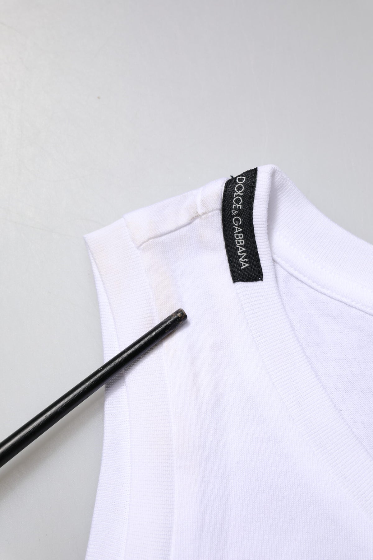 Dolce & Gabbana T-shirt sans manches en coton blanc