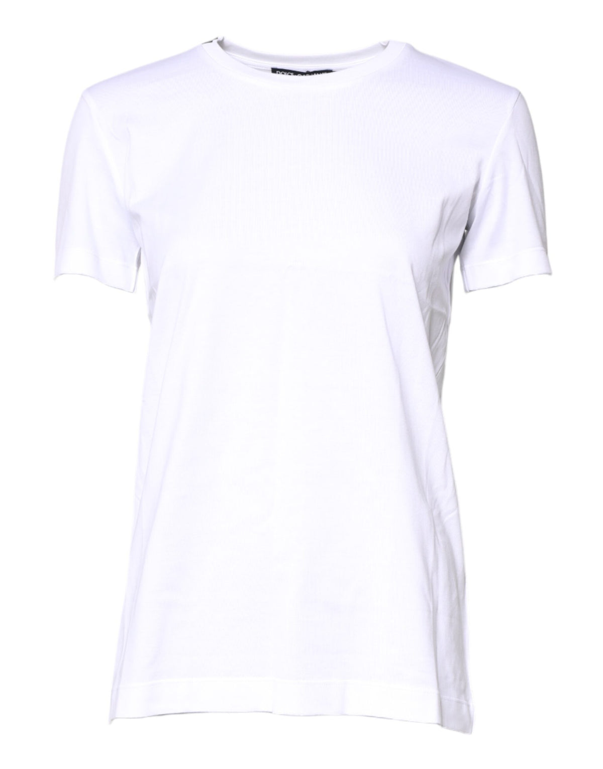 Dolce & Gabbana T-shirt Femme Blanc en Coton à Col Rond